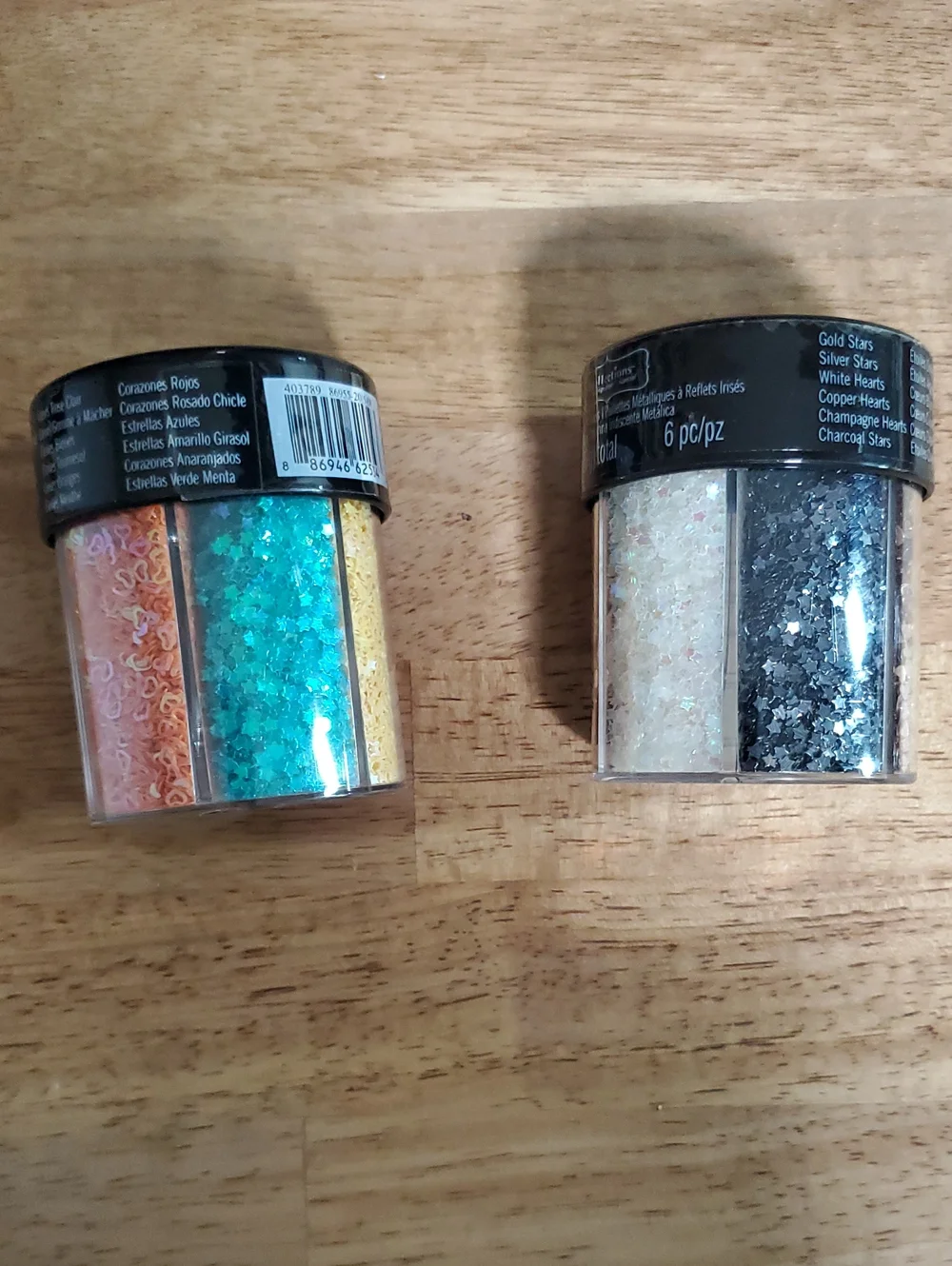 Recollections Assorted Glitter Pack - Aqua, Gold, Black, Cream